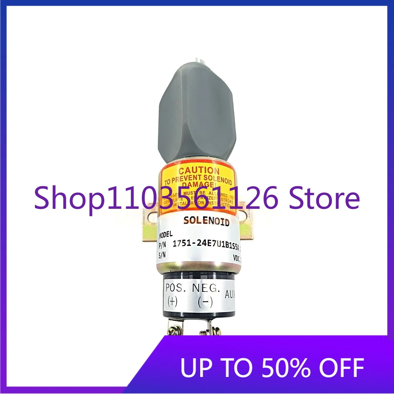 High Quality Excavator Engine Flameout Controller Oil Cut-Off Solenoid Valve Switch 1751-24E7U1B1S5A for Construction Equipment