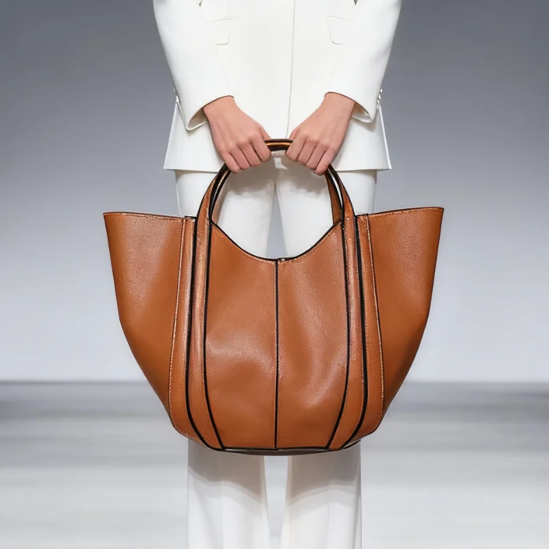 

Light Luxury Fashion Women Bag Brand High-end Simple Shoulder Bag Vegetable Basket Messenger Bag Casual Wallet Creative Tote Bag