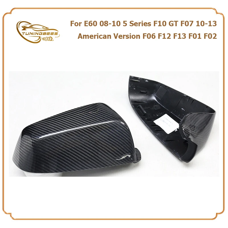 Add on/Replace Carbon Fiber Mirror Cover For BMW 5 6 7 Series E60 LCI GT F07 F10 PRE LCI American Version F06 F12 F13 F01 F02