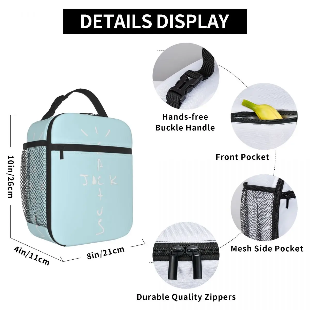 Best Logos Jack Cactus Insulated Lunch Bag for Kids School Cooler Thermal Food Box Tote Portable Lunch Boxes Container