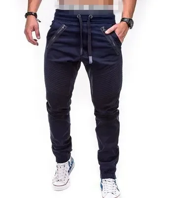 LIBIELIY Four Seasons New Fashion Men’s Multi Color Drawstring Casual Jogger Trousers Solid Color Sports Pants Male Trendy Stree