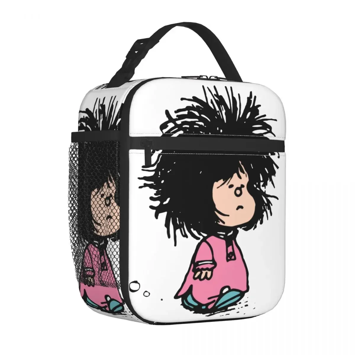 

Mafalda Nightgown Quino Argentina Insulated Lunch Bag Thermal Bag Reusable Lunch Container Large Tote Lunch Box Food Storage Bag