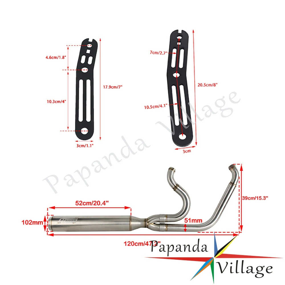 Exhaust System 304 Stainless Steel Muffler For Harley M8 Softail Low Rider ST 2025-2026 FXLRST 117 Mid Controls Spacer Kit