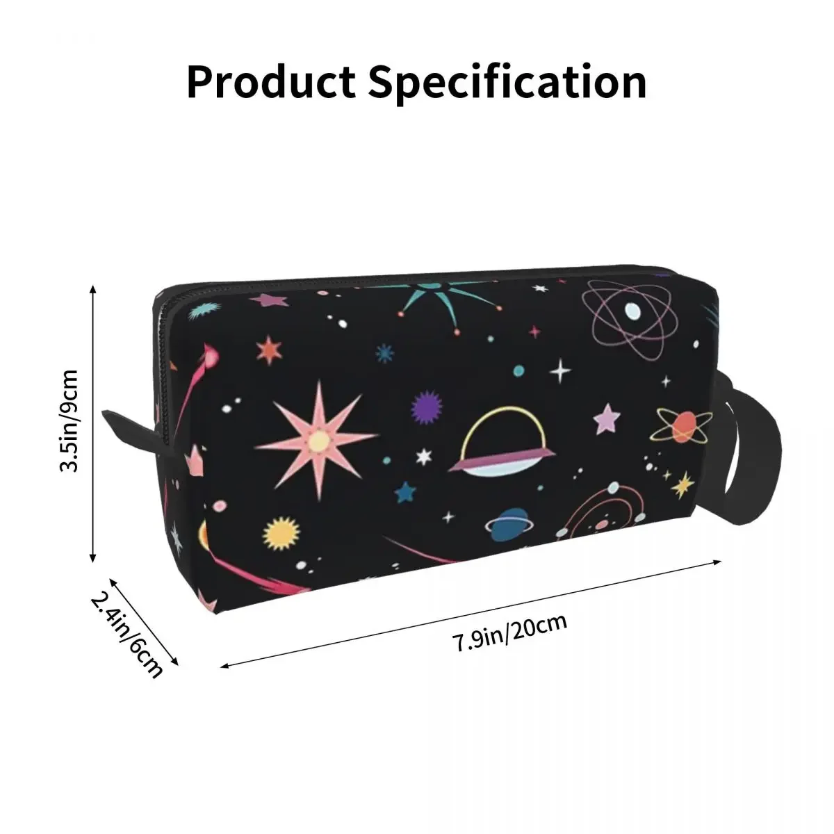 Fly Through Space Makeup Bag Cosmetic Organizer Storage Dopp Kit Toiletry Cosmetic Bag for Women Beauty Travel Pencil Case