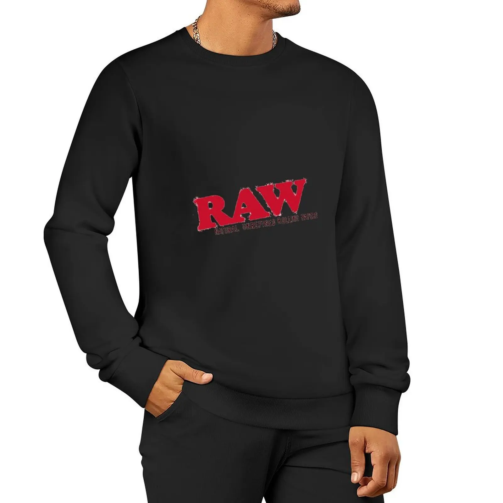 

RAW Rolling Papers Pullover Hoodie mens clothing sweatshirts for men