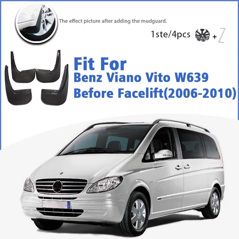 Mudguard For Benz Vito Viano W639 2006-2015 Front Rear Mudflaps Mudguards Car Accessories Auto Styline Splash Guard Fender