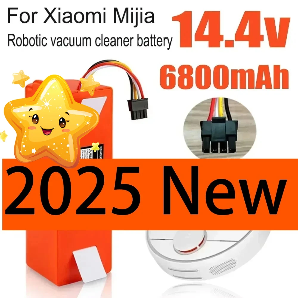 

S50-55 S5 Max S6 S7 Sweeping Robot Battery 14.4V For Xiaomi Mijia1S 6800mAh Li-ion Battery Vacuum Cleaner accessories Roborocks