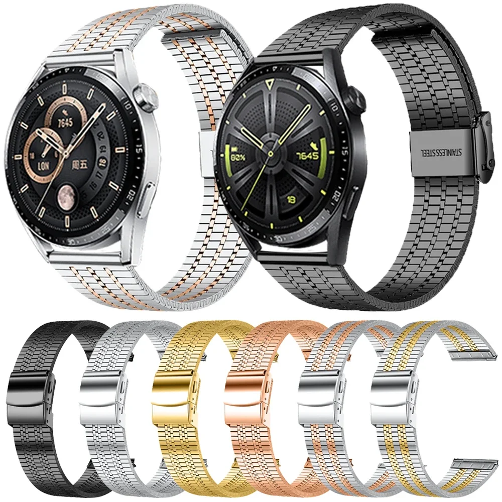 Huawei用メタルバンド,ステンレススチール,リストストラップ,Honor Magic, 4, 4 pro,gt 2, 3, 46mm, 42mm, 20mm, 22mm