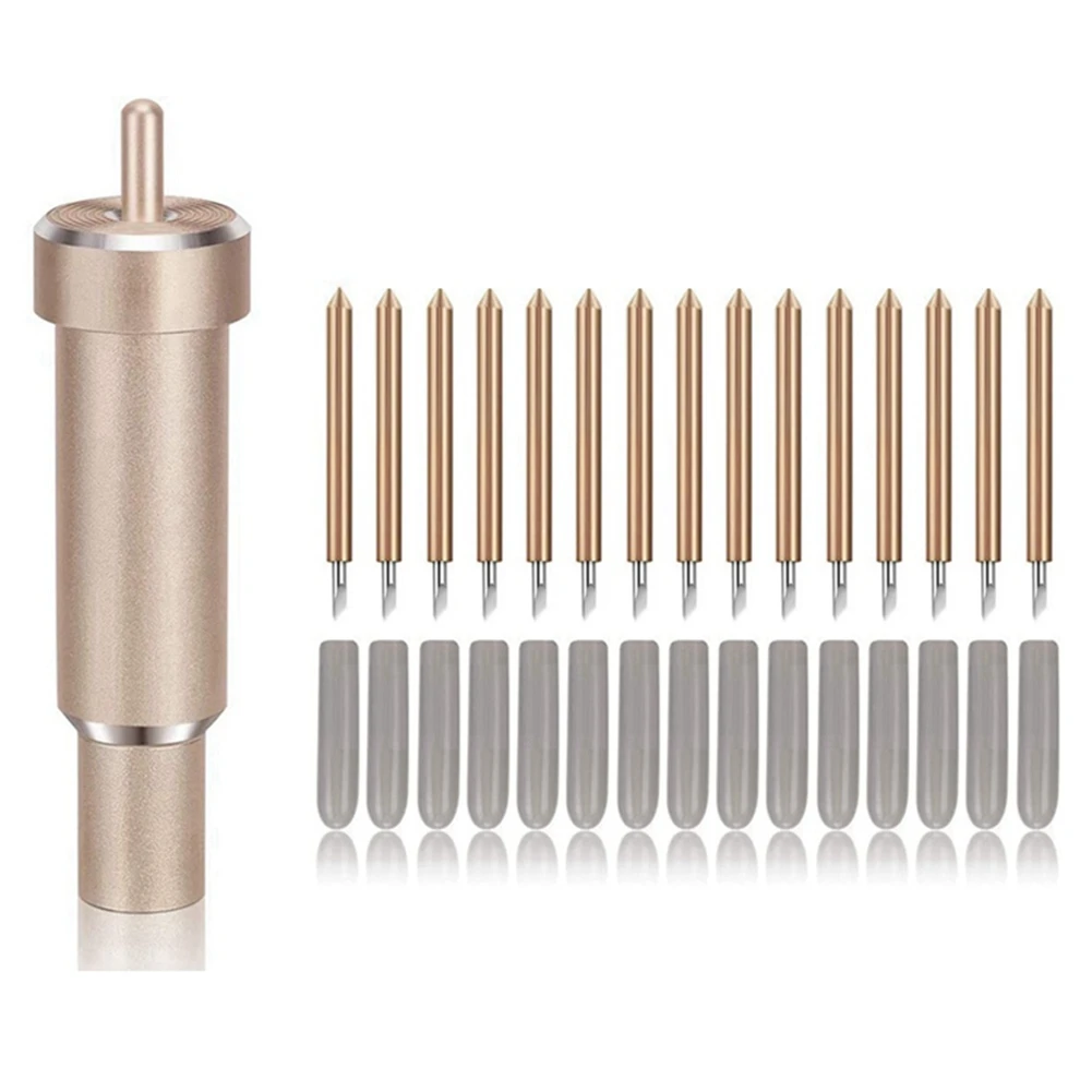 جديد 15 قطعة قسط غرامة نقطة شفرة القطع الفينيل استبدال الراسمة السكاكين لصانع الكريكت + 1 قطعة حامل لصانع الكريكت