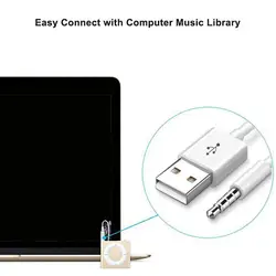 2 szt Ładowarka do transmisji danych USB 3,5 mm Kabel audio do synchronizacji IPod Shuffle Odtwarzacz MP3 7. 6. 5. 4. 3. 2. 1. generacji Akcesorium