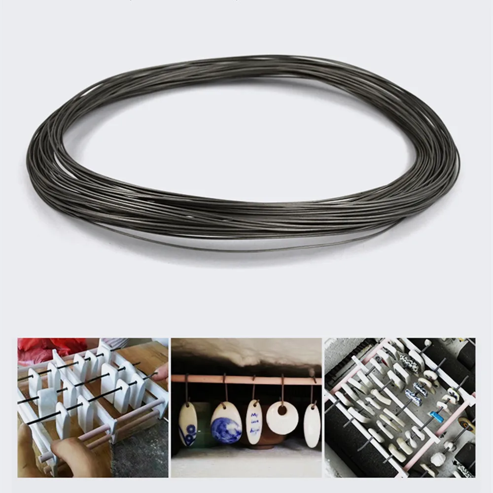 Fil de tungstène pour bijoux en céramique, boucle d'oreille, four de cuisson, outil de suspension à haute température avec différentes tailles d'épaisseur, fourniture de poterie