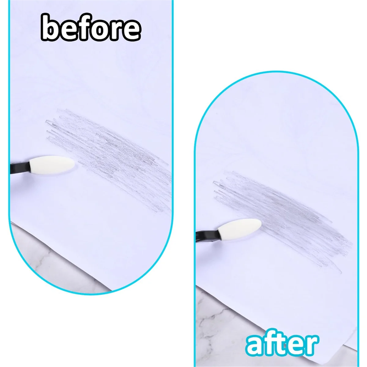 

AA98 Blending Stumps for Drawing, with 40 Pcs Replacement Sponge Wipes Art Blending Tools for Highlighting, Shadowing
