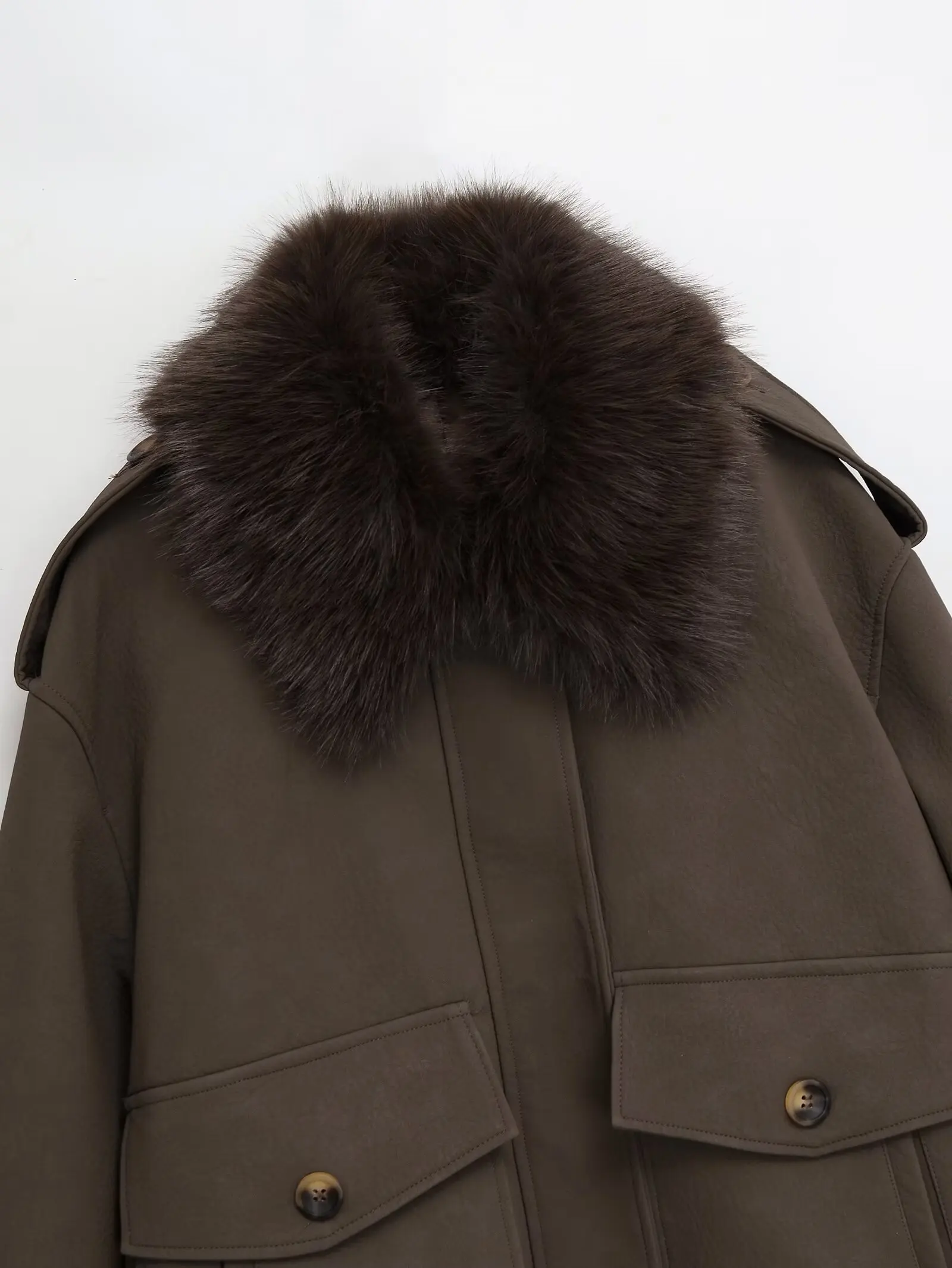 New Fashion Women's Winter Suede Jacket Casual Fashion Jacket Fashion Thick Long Sleeve Zipper Oversized Jacket Detachable Jacke