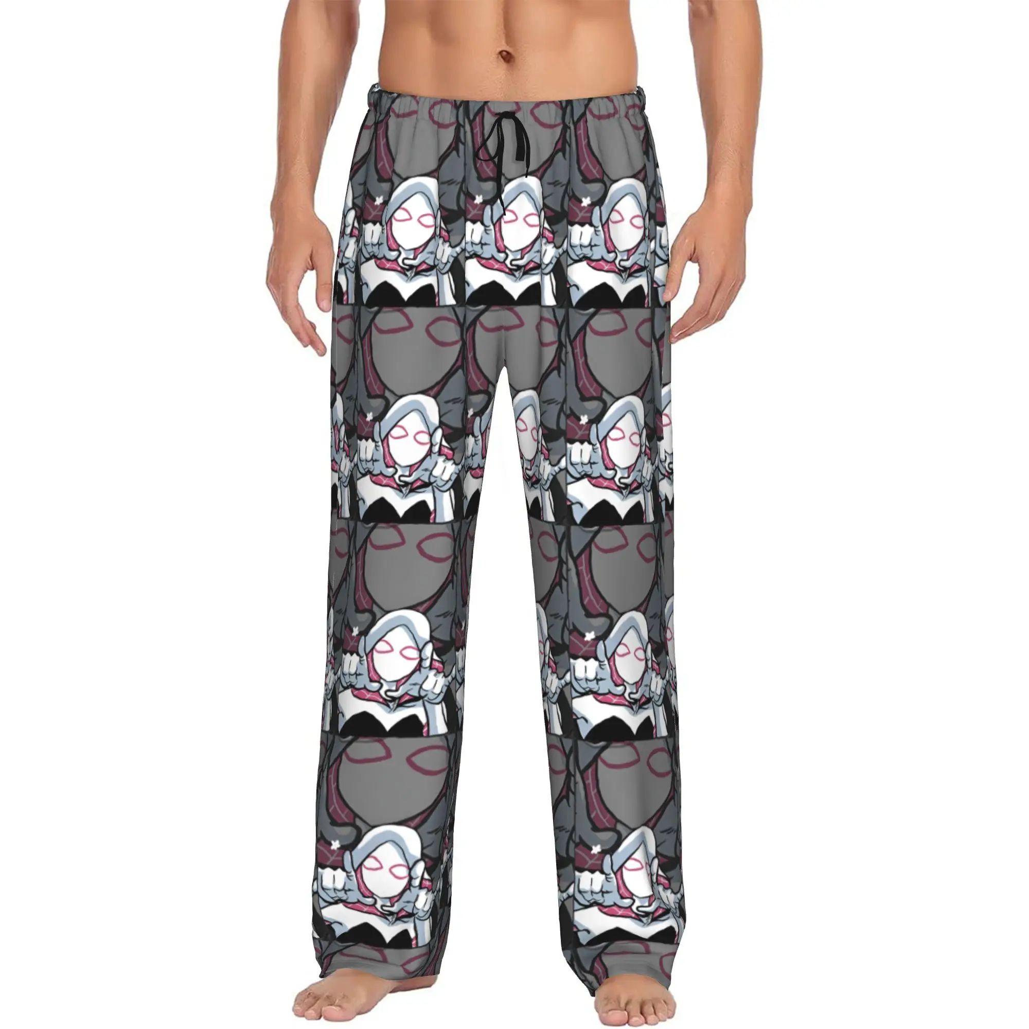

Custom G-Gwen Stacy S-Spiderman Pajama Pants Men's Sleepwear Lounge Sleep Bottoms Stretch with Pockets