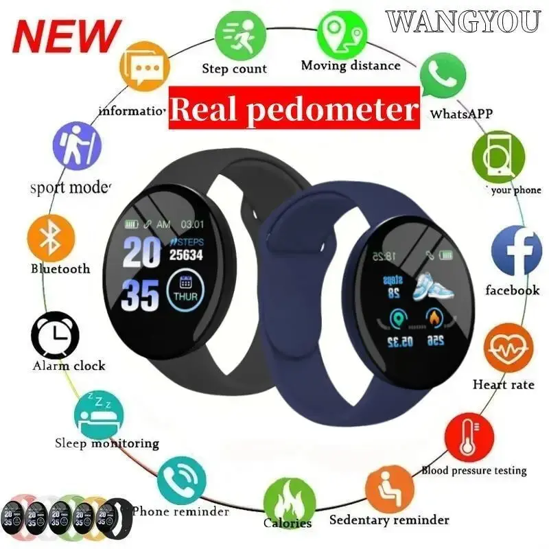 NUOVO Macaron Real Stepcount Smart Watch Esercizio Stepcount Smartwatch collegati per uomini e donne disponibili Telefono Android