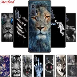 For Motorola Edge Plus 2020 Phone Case Cover Lion Wolf Tiger Black Silicone Soft Back Cover Case For Moto Edge+ Plus Case Fundas