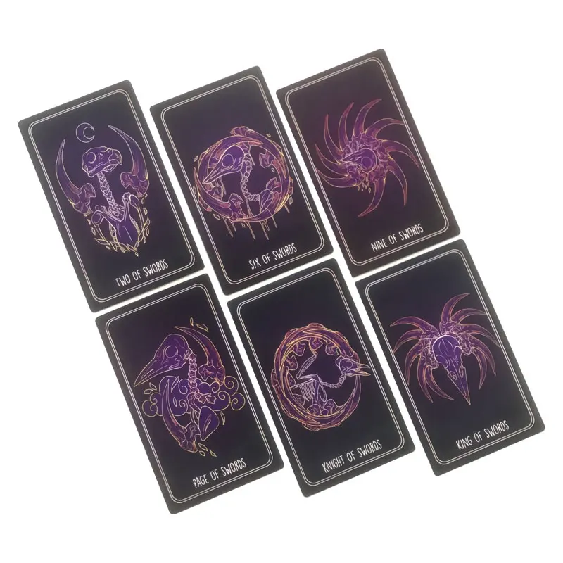 Hot sales 12-7 CM Deck: The Bone Tarot Oracle Card Fate Divination Prophecy Card Family Party Game Toy Tarot Brochure Guide