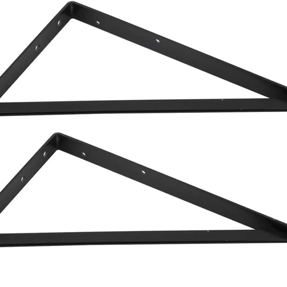 20 sztuk wsporników półek metalowych L20 x H13, czarne, wytrzymałe, ze śrubami, mocne stalowe podpory