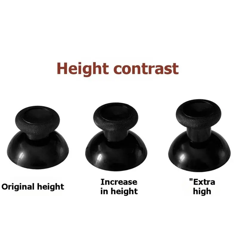 B31B 2PCS Replace Thumbsticks Cap for ROG Ally X for ROG Ally Game Console 3D Analog Joystick Cap Increase Height Black