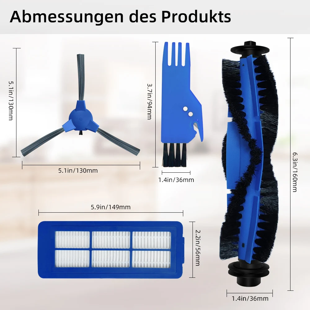 Rodillo de filtro de cepillo lateral para aspiradora, Compatible con Eufy RoboVac 11S Max, 15C Max, 30C Max, G20, G30 Edge, G10 Hybrid