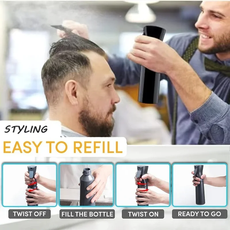2er-Set Lockenhaar-Schwamm-Twist-Bürste mit Sprühflasche für afrikanische Locken, Wellen und Dreadlocks – Afro-Haarstyling-Tools für den Salon – Detail 6