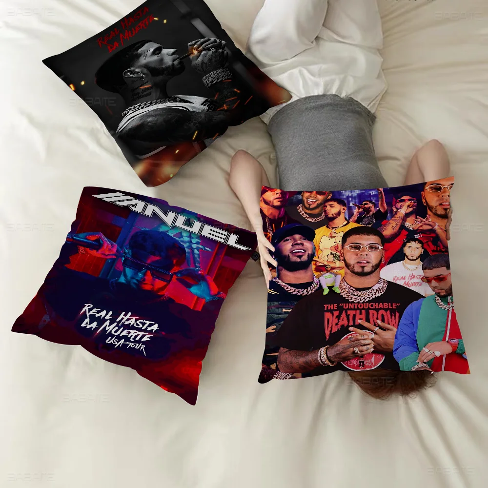 

Hip Hop Rapper Anuel AA 45*45cm Cushion Cover Pillow Cover Decor Pillowcase Home Pillowcase for Couch Pillow