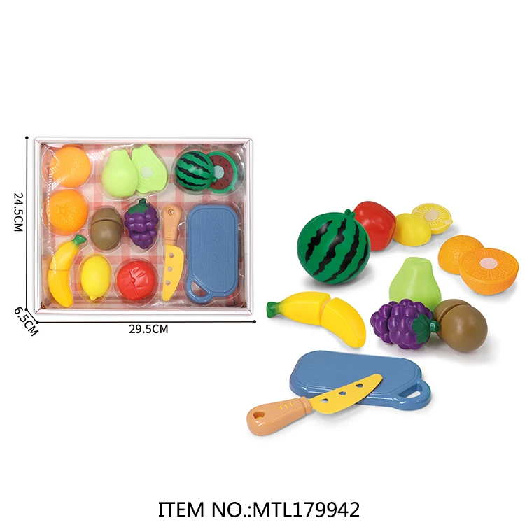 Faire semblant de jouer à la maison pour couper des fruits, jouets alimentaires, accessoires de cuisine pour enfants, 19 pièces