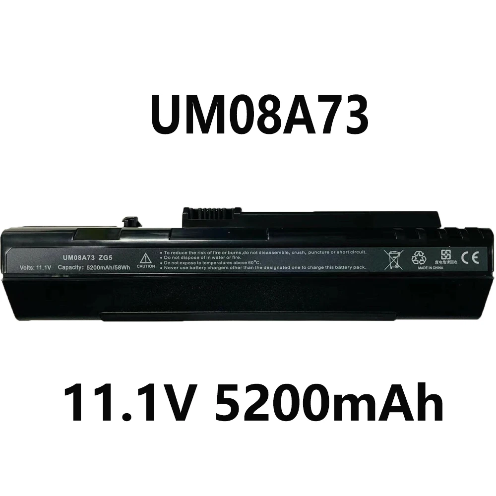 UM08A73 UM08A32 11,1 V 5200mAh batería del ordenador portátil para GATEWAY LT1001J LT2000 para ACER Aspire One A110 One 10,1 "8,9" (negro) 571