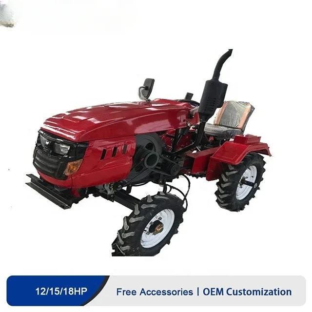 12 15 18HP 25 30 40 50 60hp  four wheel 4*2 25hp diesel mini 4x4 farm farming tractor for sale