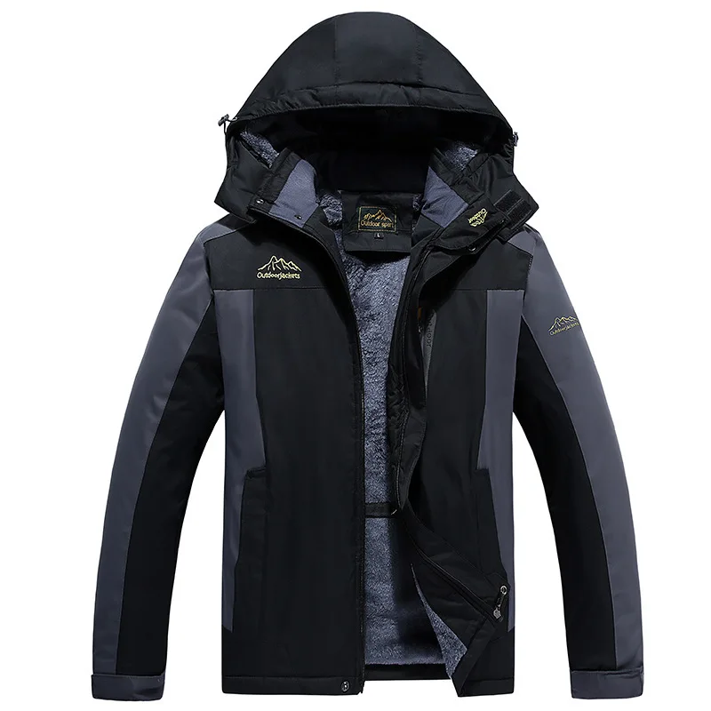 New winter large size plus fleece hardshell outdoor winterproof cotton-padded waterproof mountaineering clothing