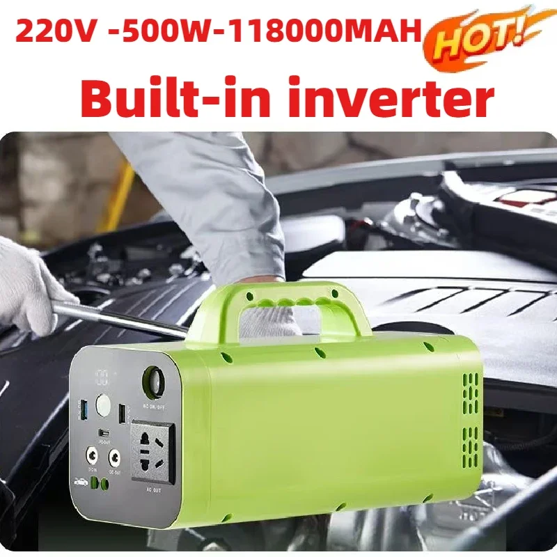 500W 118000mAh Portable Power Station Generator Battery Outdoor Camping Charger Emergency Power Supply Power Bank AC DC Output