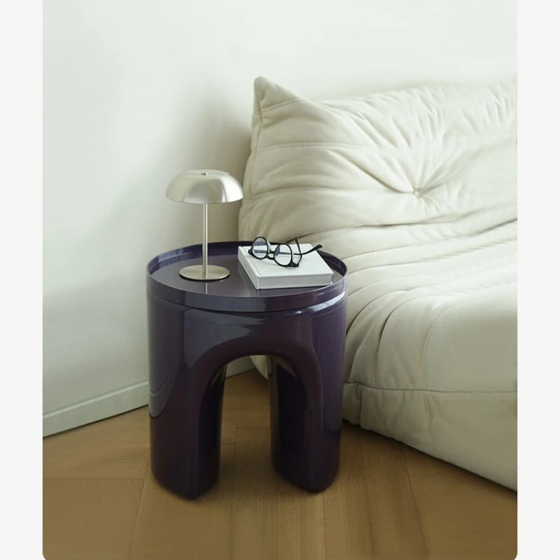 Household Multi-functional Bedroom Nightstand Simple Livingroom Shoe Changing Stool Round Sofa Edge Tables Creative Coffee Table