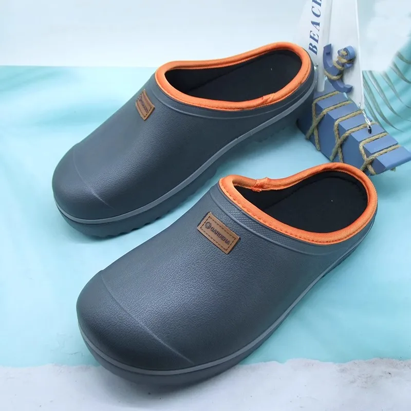 2024 new autumn and winter men\'s non-slip kitchen shoes outdoor work shoes anti-static and oil-proof surgical nurse slippers