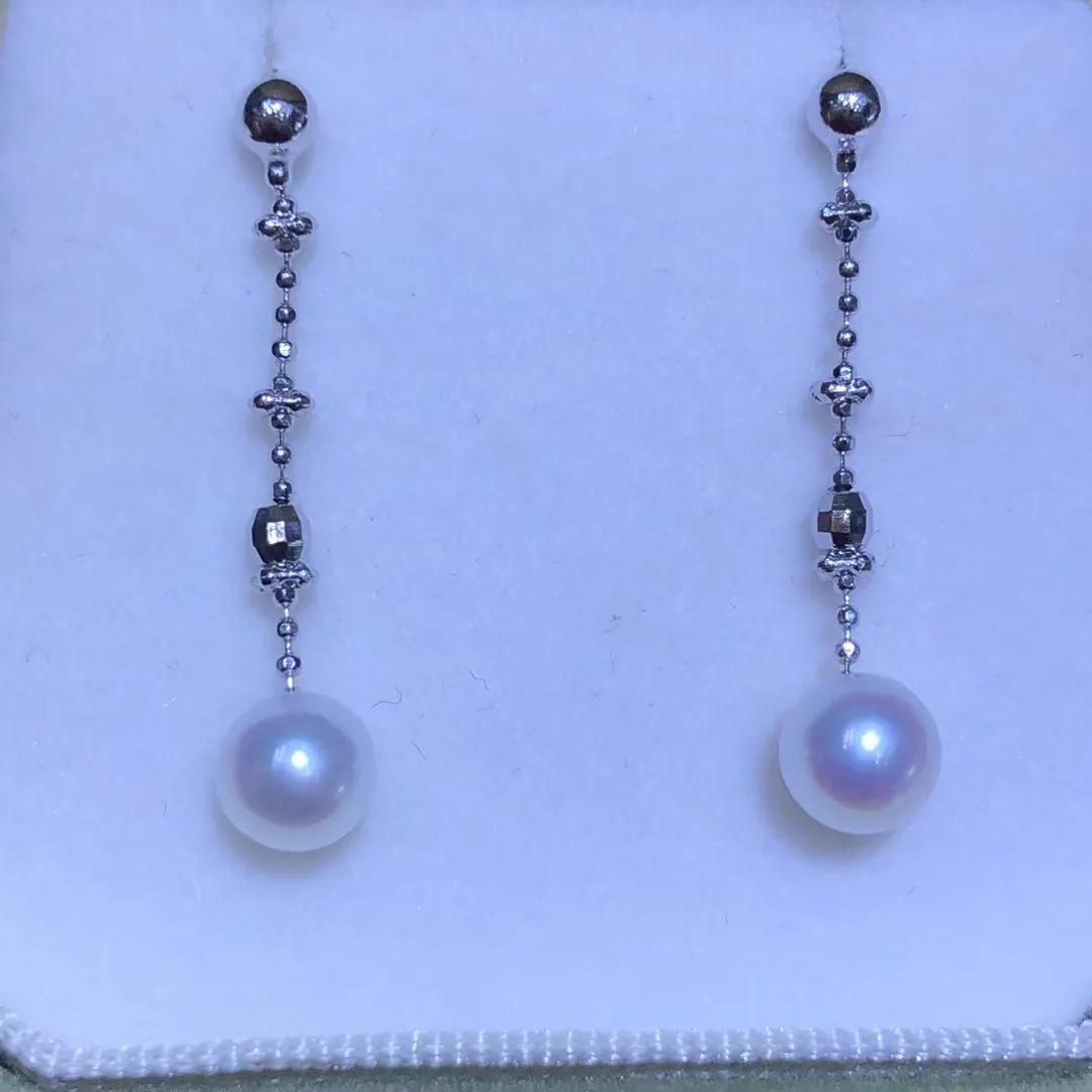 Wholesale S925 Sterling Silver Earrings Mount Findings Settings Base Mounting Parts Accessory for 5-6mm Pearls 5 pairs/lot