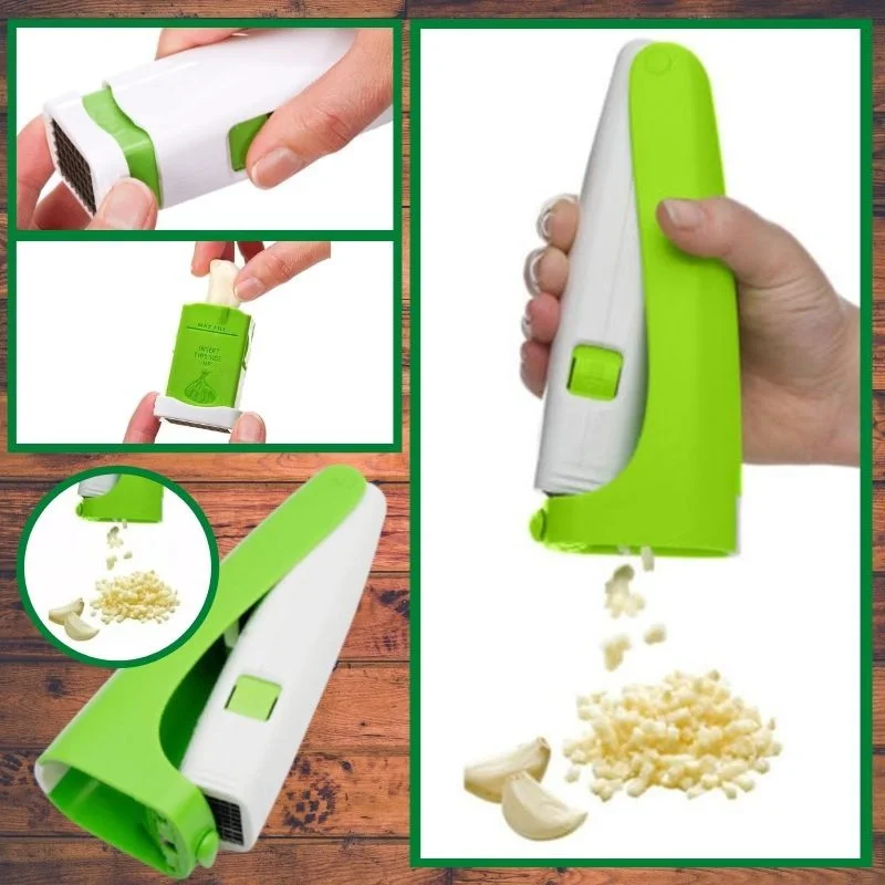 Garlic Cutter Magic Garlic Cube Cutter Squeeze Garlic Cuber Press Chopper Slicer - Dishwasher Safe -  Grip