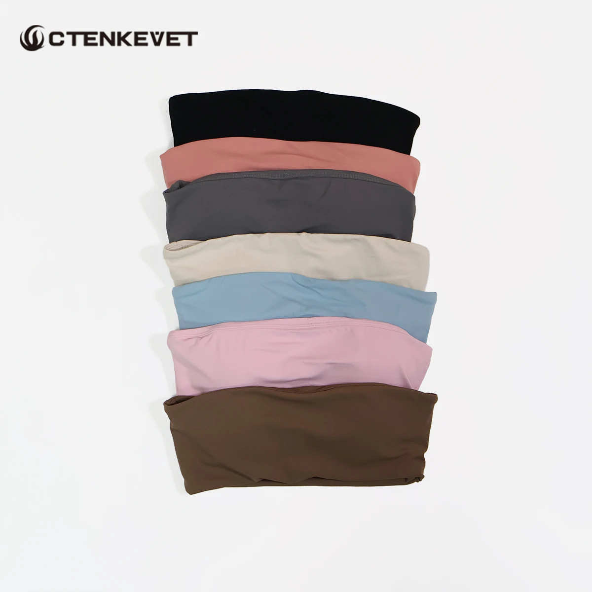 Ctenkevet Sommer Damen Trägerloser Sport-BH Schnelltrocknender Tube-Top Yoga Gym Workout Fitness Brustwickel-Unterwäsche für Frauen