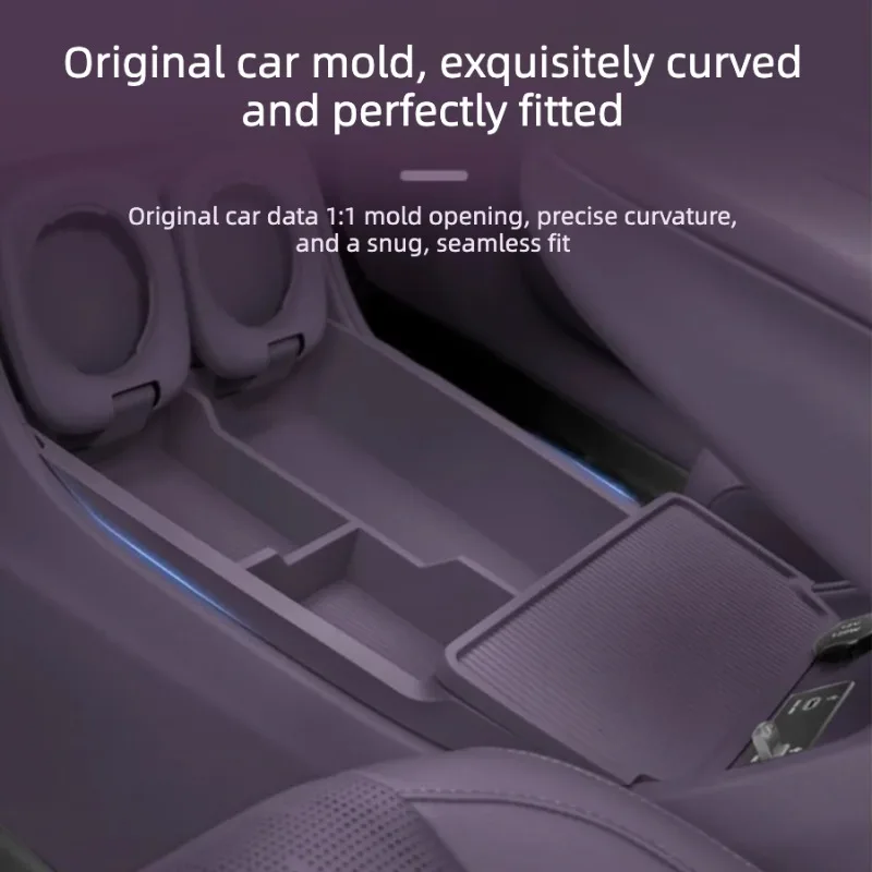 For Leapmotor B10 2025 2026 Wireless Charging Silicone Pad Central Control Silicone Storage Box Modify Accessories