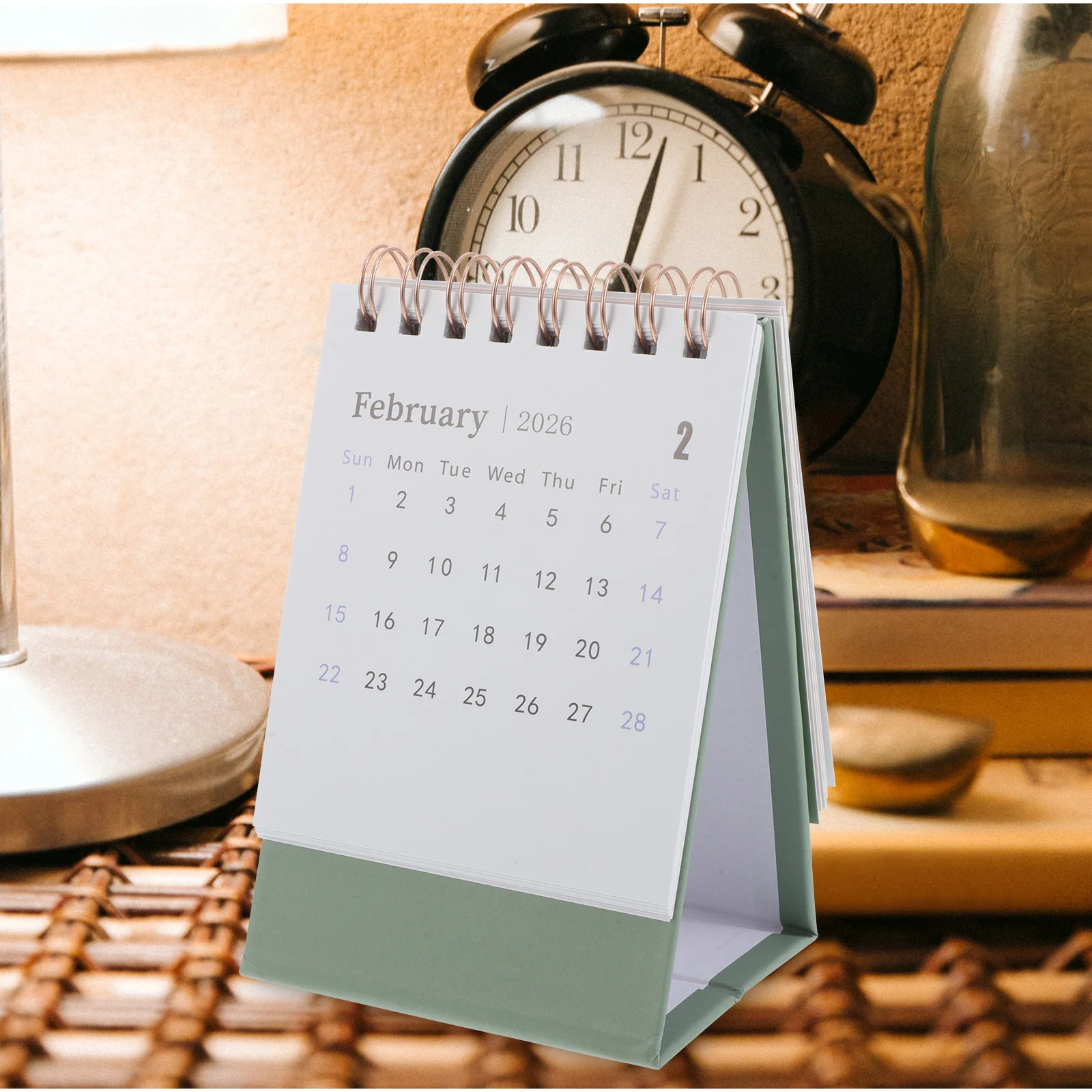 

Simple Mini Desk Calendar Office Decor Decorative Standing Vertical Paper Bedside