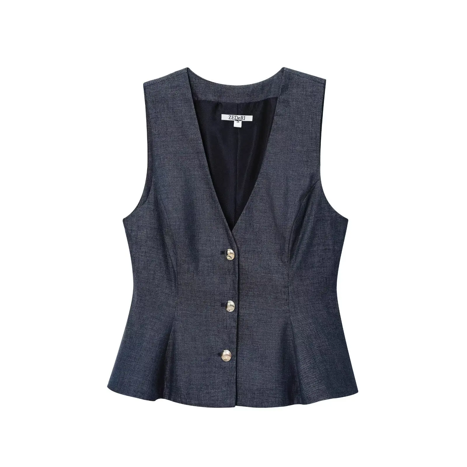 Damski, casualowy komplet do pracy: szorty, dekolt w serek, zapinane na guziki lub plisowane szorty, moda lato 2025, styl high street, prosty, dopasowany krój.