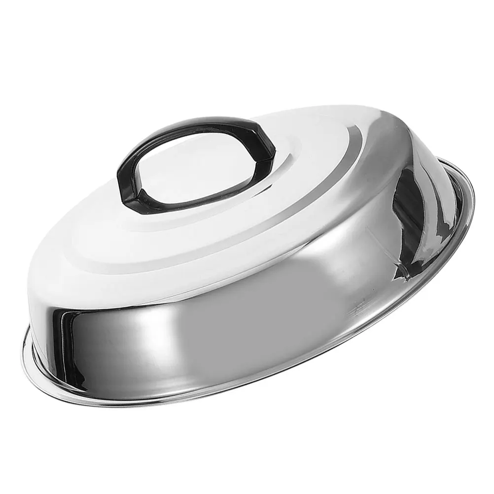

Stainless Steel BBQ Lid Basting Cover for Griddle Bacon Grill Black Stone Camping Tripod Cooking Drip Prevention Outdoor Use