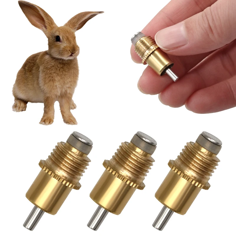 20Pcs Rabbit Water Nipple Chicken Quail Birds Copper Drinker Nipples Rabbit Drinking Water Accessories Equipment