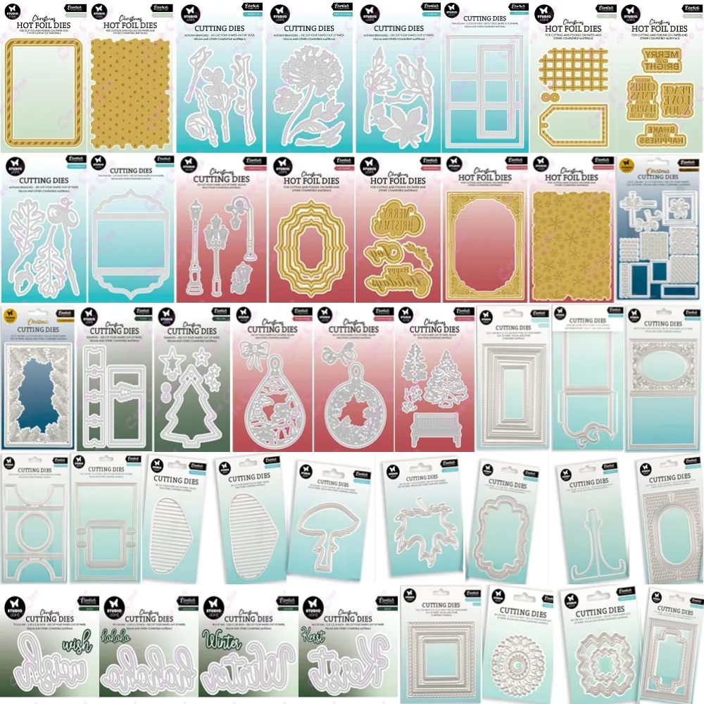 Big Sale Christmas Cutting Dies Hot foil Scrapbook Diary Decoration Stencil Embossing Template DIY Greeting Card bench Handmade