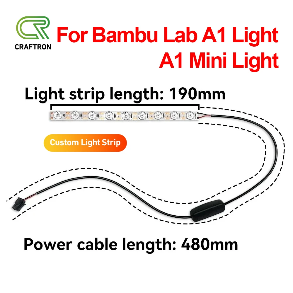 Kit de lampe Led pour laboratoire Bambu 001, matériel, Kit d'éclairage pour Bambulab, pièces de lumière Led, souris sans fil, modèle de bricolage sans pièces d'impression 3d