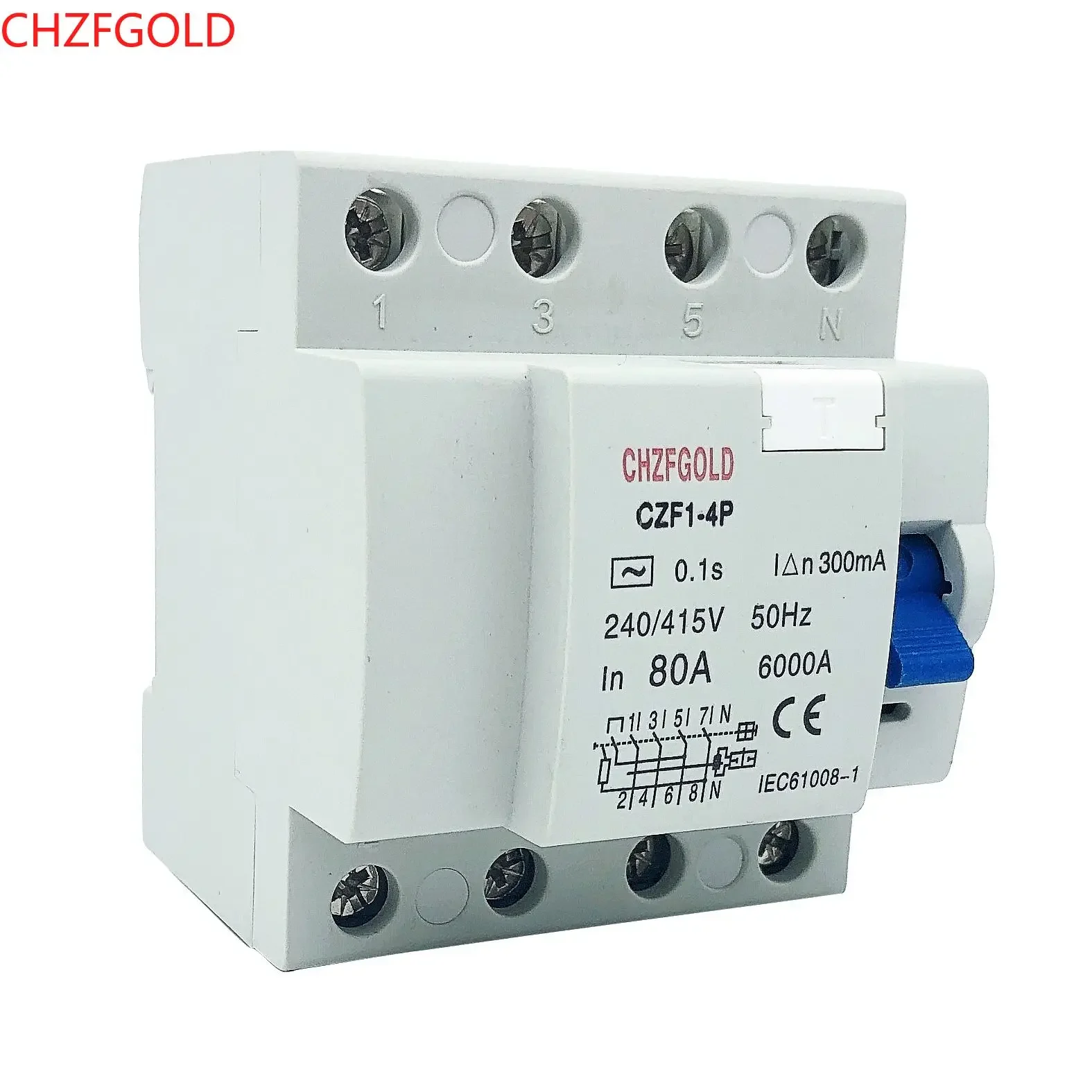 Disjuntor de corrente residual para veículo elétrico, carregamento de pilha, 2p 4p 63 amp tipo b 10ka rccb dc rcd 230v 400v30ma