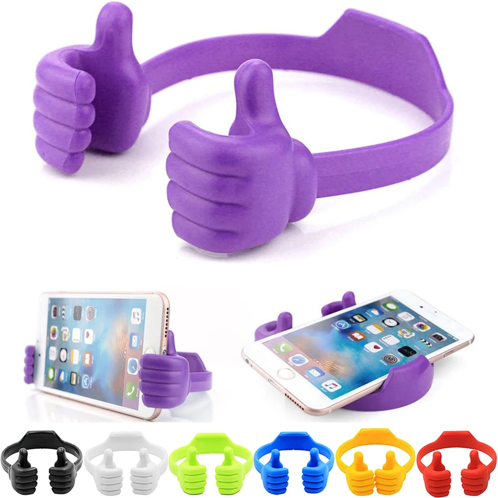 

Thumbs-up Cell Phone Holder, Adjustable Plastic Phone Stand, Multi Colors Portable Desktop Stand for Phone подставка под телефон