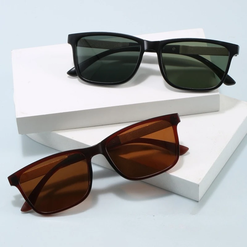 

​​2025 Euro American Square Polarized Sunglasses Men, Driving UV400 Protection Minimalist Fashion Outdoor Trendy Shades​​