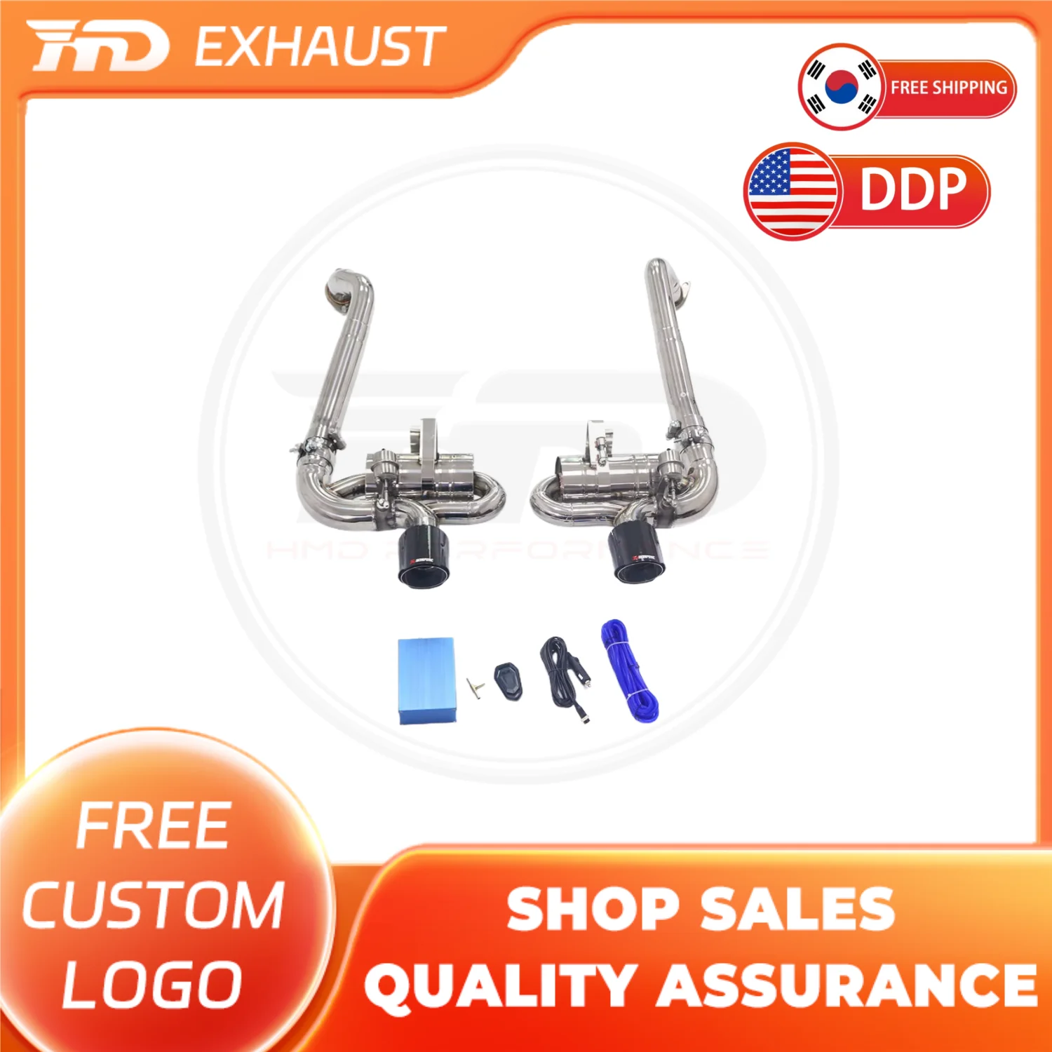 

HMD Hot sale SS304 Exhaust System Performance Catback exhaust for Porsche 718 with GTS Muffler With Valves