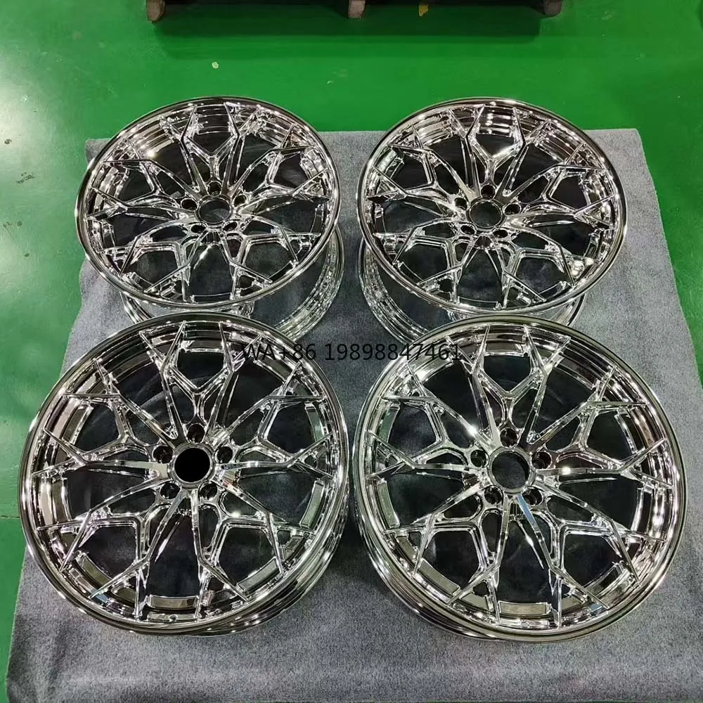 

Custom 2-piece Forged Alloy Wheels 18 19 20 21 22 23 24 26 Inch Chrome Brushed Spokes 5x120 5x112 Car Wheels for BMW F82 M4