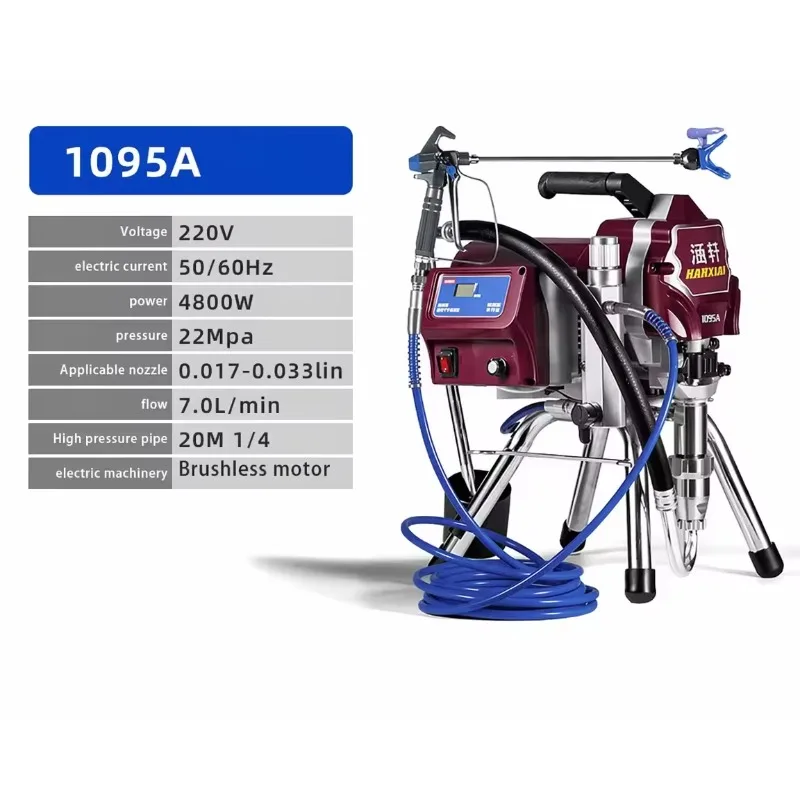 High Pressure Plunger Pump Electric Airless Spray Gun Machine Professional Convenient DIY Latex Paint Spraying