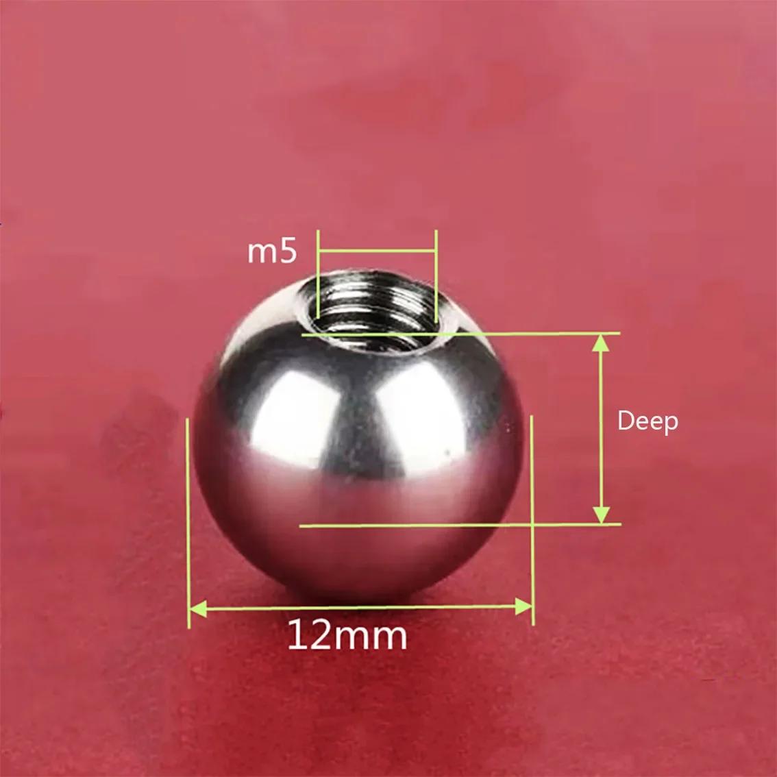 10-60mm Metric Threaded 304 Stainless Steel Ball M6 M8 M10 Solid Ball Drilling/tapping Half Hole Ball Spherical Nut Ball Head1Pc